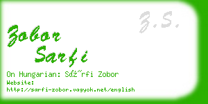 zobor sarfi business card